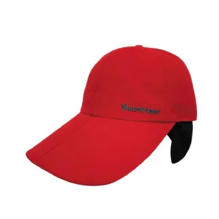 【Mountneer 山林】中性 帽眉可折耳罩帽-紅色 12H01-37(鴨舌帽/耳罩/運動帽/休閒帽/保暖帽)