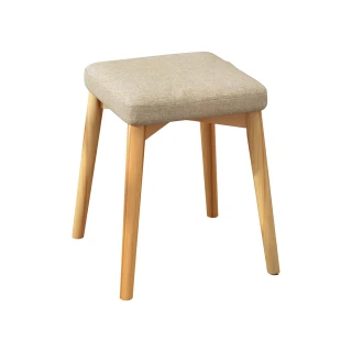 【AOTTO】無印風方形實木餐椅 椅凳-4入(可疊加 化妝椅 休閒椅)