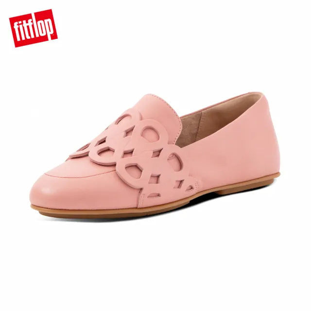 【FitFlop】LENA ENTWINED LOOPS LOAFERS 輕量時尚樂福鞋-女(玫瑰褐)