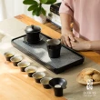 【LohasPottery 陸寶】書香墨客茶盤- 硯灰黑(陶瓷茶盤 儲水盤亦可外接水管)