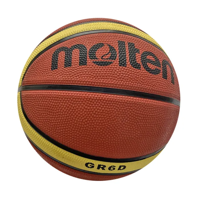 【MOLTEN】Molten 籃球 6號 女子 室外 大學 高校 橡膠 深溝 12片貼 棕黃(BGR6D-YBW)