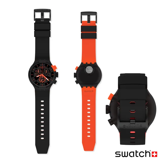 【SWATCH】BIG BOLD系列手錶 CHECKPOINT RED 瑞士錶 錶(47mm)