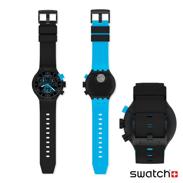 【SWATCH】BIG BOLD系列手錶 CHECKPOINT BLUE 瑞士錶 錶(47mm)