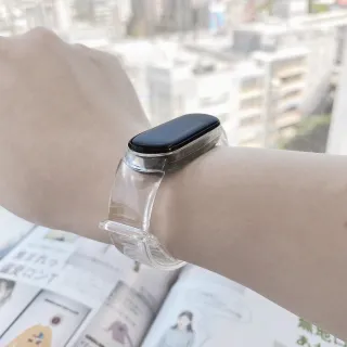 【DAYA】小米手環5/6代專用 一體成型透明錶帶