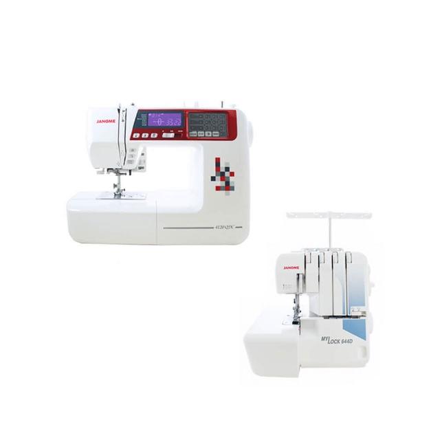 【限量組合 日本JANOME車樂美】4120QDC縫紉機+644D拷克機(4120D1)