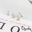 【Quenby】925純銀 俏皮小巧熊熊貼耳6件組耳環/耳針(耳環/配件/交換禮物)