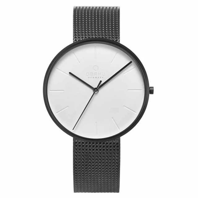 【OBAKU】至臻奢華經典腕錶-槍灰色x白(V219GXBIMJ)