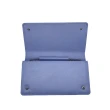 【CROSS】頂級NAPPA小牛皮編織紋釦式皮夾/鍊帶包 WOC(淡藍色)