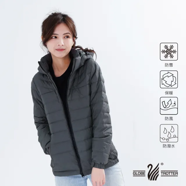 【遊遍天下】女款顯瘦防潑水防風保暖羽絨外套(滑雪登山 M-5L)