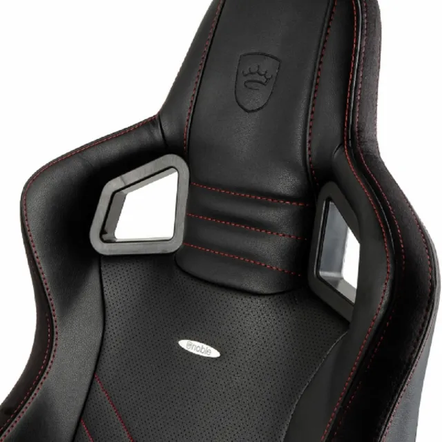 【noblechairs】EPIC PU系列電競椅(黑底紅車線)