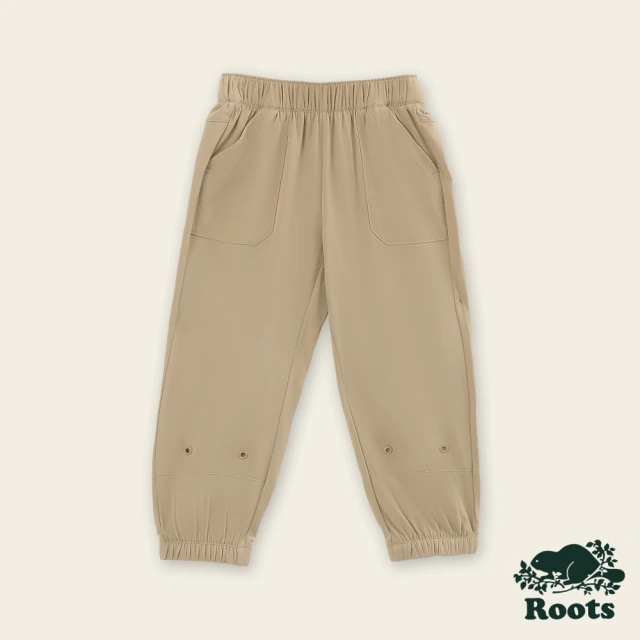 RootsRoots Roots小童-都會探索系列 環保材質彈性縮口褲(沙灘棕)