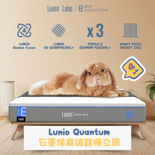 Lunio NoozHelix雙人特大6X7尺乳膠獨立筒床+