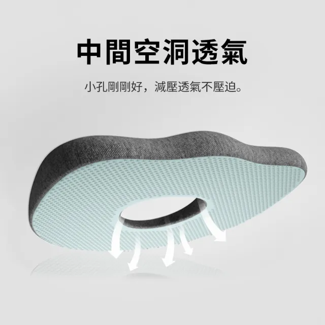 【Nil】中空透氣減壓記憶棉坐墊(屁股墊 痔瘡墊 褥瘡墊 椅墊 減壓座墊)