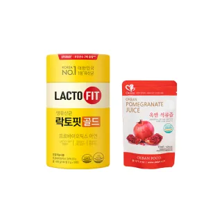 【韓國鍾根堂】LACTO-FIT GOLD升級版益生菌+OKBAN石榴汁-2入組(益生菌50包+石榴汁1包)