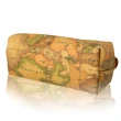 【Alviero Martini】義大利地圖包 拉鍊筆袋化妝包(地圖黃)