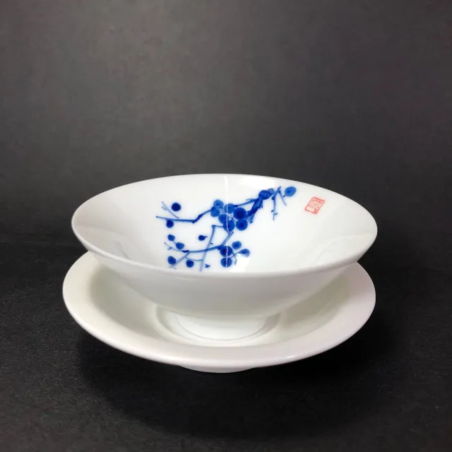 【創藝工坊】羊脂玉 白瓷杯墊/杯托 6入(創藝工坊 品茗杯托 隔熱茶杯 茶道配件)