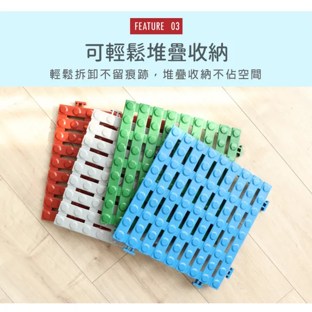 【AD 德瑞森】經典銅錢紋工作棧板/防滑板/止滑板/排水板(40片裝-適用1.1坪)