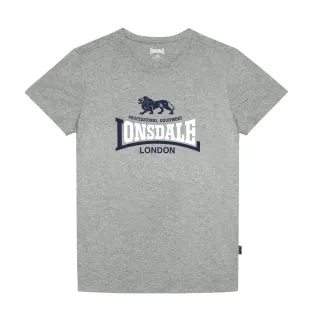【LONSDALE 英國小獅】經典LOGO短袖T恤(麻花灰-現貨LT001)