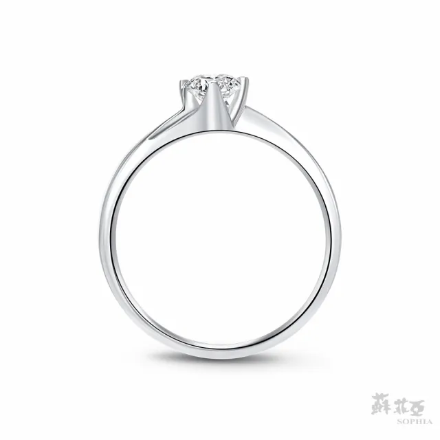 【SOPHIA 蘇菲亞珠寶】GIA 30分 D/SI1 18K金  對角四爪 鑽石戒指
