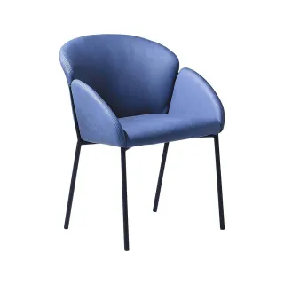 【柏蒂家居】哈根設計感科技布餐椅/休閒椅-二入組合(二色可選)