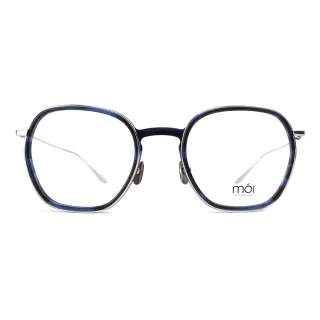 【moi 摩異】moi取意法語中的意涵  自我  純鈦光學眼鏡(藍色 T005-02)