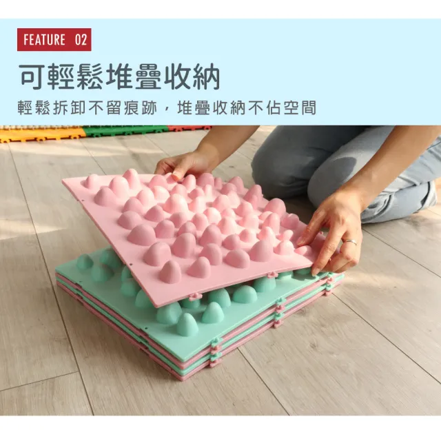 【AD 德瑞森】仿卵石按摩板/指壓板(40片裝)