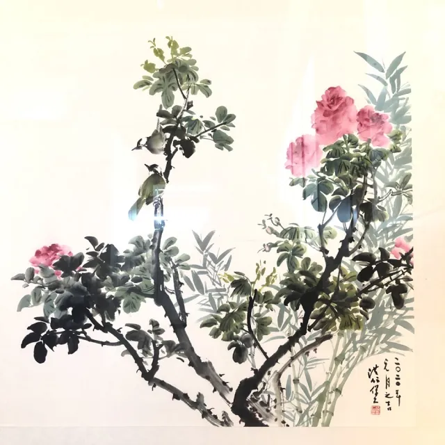 創藝工坊】庭園情趣-牡丹花(水墨大尺寸名家水墨手繪居家擺設) - momo