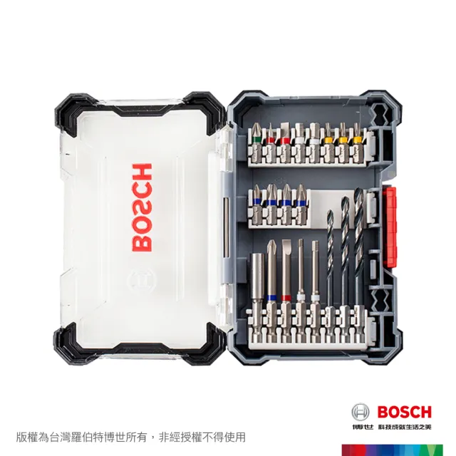 【BOSCH 博世】皮克力六角柄金屬鑽頭/起子頭20件組(Pick n Click)