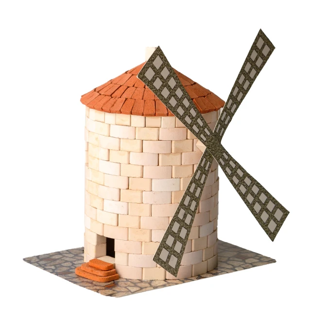【WISE ELK】DIY天然陶瓷磚建築套裝(西班牙風車 430片)