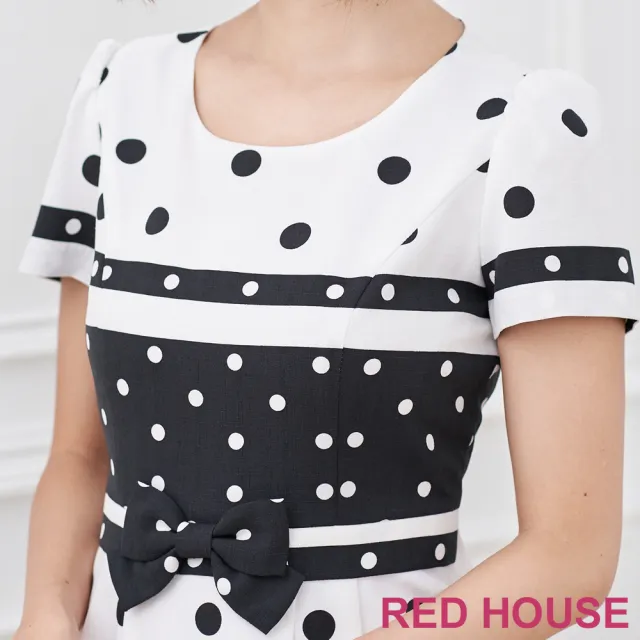 【RED HOUSE 蕾赫斯】點點條紋洋裝(共2色)
