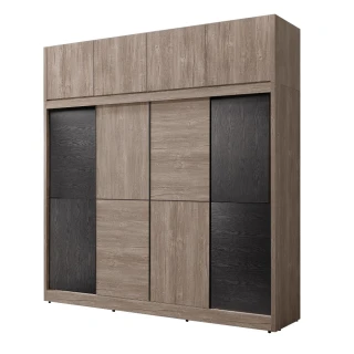 【WAKUHOME 瓦酷家具】Bordeaux8尺高衣櫃 含上櫃 A023-A076-01