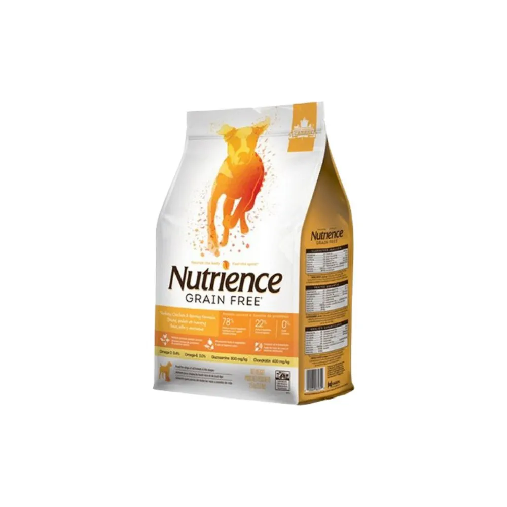 【Nutrience 紐崔斯】GRAIN FREE無穀養生犬-火雞肉+雞肉+鯡魚（放養火雞&漢方草本）2.5kg/5lbs(狗飼料)