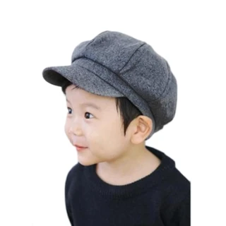 【OT SHOP】帽子 兒童款 八角帽 畫家帽 C5000(素色 毛呢材質 親子出遊穿搭配件)