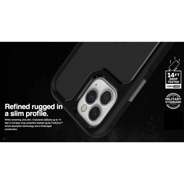 【Griffin】iPhone 12 Pro Max 6.7吋 Survivor Endurance 軍規抗菌霧透防摔殼(iPhone 保護殼)