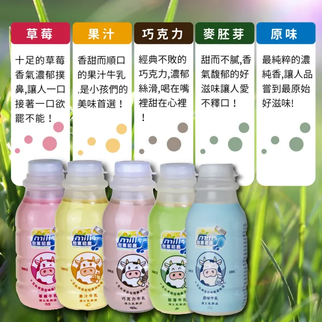 【台東初鹿】牛乳系列飲品215mlx12罐x4箱(共48罐/原味/草莓/巧克力/果汁/麥胚芽)