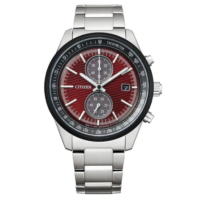【CITIZEN 星辰】東京.紅限量版GENTS藍寶石不鏽鋼帶錶41mm (CA7034-96W)618年中慶