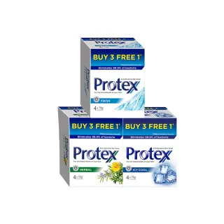 【Protex】保庭香皂75g×4任選三組共12入(持久清新/草本抗菌/沁心酷涼)