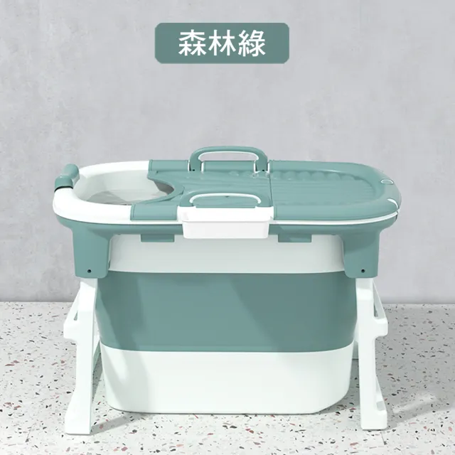 【HaRu日春生活】加高方型泡澡桶-含蓋(沐浴桶 澡盆 洗澡桶 泡澡 浴缸)