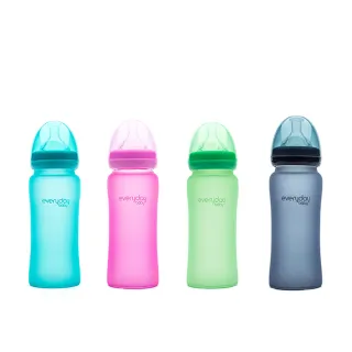 【Everyday baby】MilkHero瑞典感溫玻璃奶瓶-300ml(奶瓶 嬰兒 新生兒)