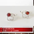 【Alamode】波蘭琥珀 大象造型耳環 925銀(波蘭琥珀)