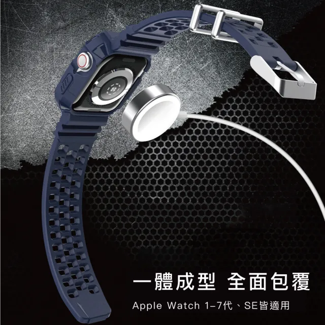 【AHAStyle】Apple Watch 耐衝擊款 TPU全包覆錶帶(防摔運動錶帶)