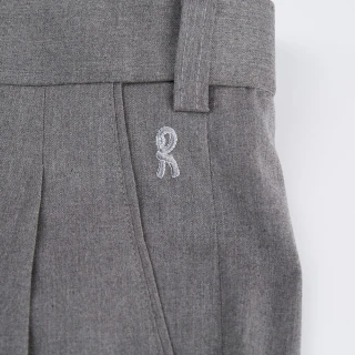 【ROBERTA 諾貝達】舒適腰圍設計 高質感西裝褲(灰色)