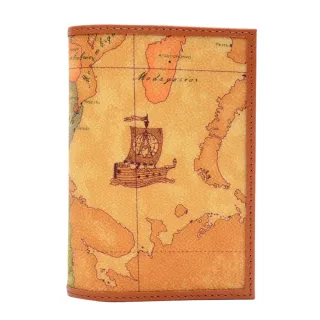【Alviero Martini】義大利地圖包 護照夾(地圖黃)