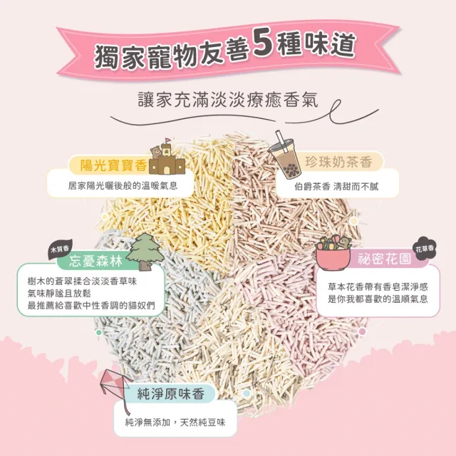 【超凝小姐】益生菌除臭豆腐砂(貓砂盆清潔)