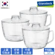 【Glasslock】強化玻璃可微波泡麵碗1100ml-三入組(大容量麵碗/微波碗/玻璃碗)