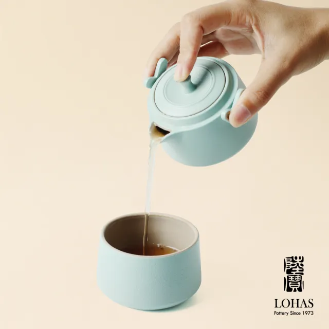 【LohasPottery 陸寶】心想事成隨手泡(陶瓷泡茶壺 杯壺組 旅行茶具)