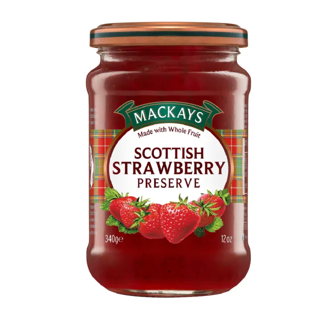 【Mackays】蘇格蘭梅凱果醬340g*3罐(草莓x1+藍莓x1+萊姆檸檬x1)