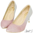 【Ann’S】高雅華麗2.0-漸層色調電鍍鞋跟尖頭高跟鞋7.5cm(粉)