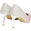 【Ann’S】高雅華麗2.0-漸層色調電鍍鞋跟尖頭高跟鞋7.5cm(粉)
