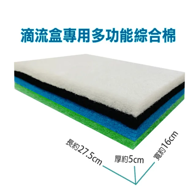 【滴流盒專用濾材組合】滴流盒生化棉-黑色*2包+竹炭濾水棉*1包+綜合棉4合1*1包(不易變形易清洗-超值組合包)